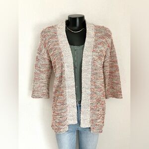 Boho vibes CARDIGAN SWEATER multi color size: SMALL EUC! Wear ANYWHERE!